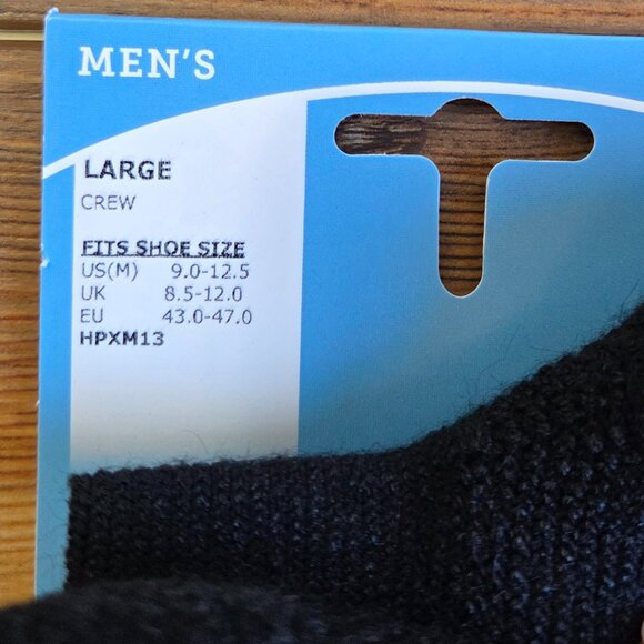 Thorlo 2 Pack Men's Moderate Cushion Health Padds Diabetic Crew Socks - Picture 3 of 4